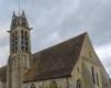 Mittelalterliche Gravuren, die vor den Arbeiten in einer Kirche in Seine-et-Marne ausgegraben wurden