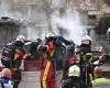 Das Feuer in dem im Saint-Félix-Becken in Nantes vertäuten Lastkahn ist gelöscht