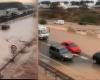 Ein Sturm überschwemmt die Straßen von Almería und überschwemmt die Ramblas