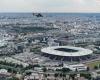 Intervention der Ordner nach einem Vorfall auf der Tribüne des Stade de France