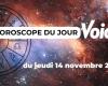 Horoskop für Donnerstag, 14. November 2024