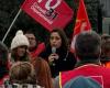 Sophie Binet, Generalsekretärin der CGT, unterstützt die Agenten des Departements Haute-Garonne