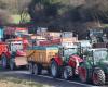 Landwirte kündigten an drei Kreisverkehren an