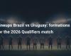 Titel Brasilien vs. Uruguay: Aufstellungen für das Qualifikationsspiel 2026