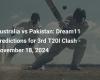 Australien vs. Pakistan: Dream11-Vorhersagen für das 3. T20I-Duell – 18. November 2024