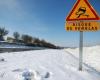 Halb Frankreich ist am Donnerstag in Alarmbereitschaft wegen Schnee, Eis und Wind