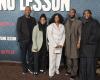 Denzel und seine Familie bei der Premiere von Piano Lesson