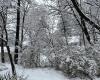 Vor einem verschneiten, matschigen Abend wurde eine Wintersturmwarnung ausgegeben