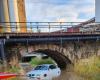 Meurthe-et-Moselle. Er missachtet das Verkehrsverbot und findet sich in der Nähe von Nancy in 1,60 m tiefem Wasser wieder