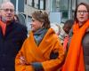 Großherzogin Maria Teresa demonstriert in Orange, um Frauen zu unterstützen, die Opfer von Gewalt geworden sind