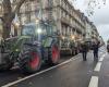 Landwirte fahren mit Traktoren zur Demonstration in der Loire-Atlantique und der Vendée