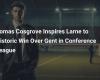 Tomas Cosgrove inspiriert Larne zum historischen Sieg über Gent in der Conference League