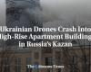 Ukrainische Drohnen stürzen in Wohnhochhäuser im russischen Kasan ab