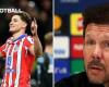 Nur Lob von Simeone an Julián Álvarez