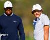 Tiger Woods und Sohn Charlie, 15, belegten in Orlando gemeinsam den ersten Platz