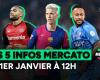 Olmo, Neymar, Tah … die 5 Transferfenster-Informationen vom 1. Januar bis Mittag