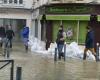 Die Epte steigt in Gisors weiter an, die Straßen stehen bereits unter Wasser