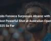 João Fonseca übertrifft Alcaraz mit dem bisher stärksten Schlag bei den Australian Open 2025